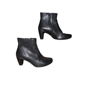 Ecco Black Leather Ankle Boot Women's Size 38 (7.5)